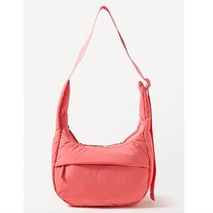 ATHLETA All About Small Crossbody Hobo Coral Puffer Bag NWT